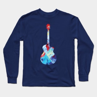 Acoustic Guitar Paint Texture Long Sleeve T-Shirt